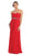 May Queen - MQ1036B Strapless Pleated Bodice  A-Line Long Formal Dress