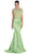 May Queen - Crystal Embellished Illusion Trumpet Evening Gown