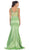 Crystal Embellished Illusion Trumpet Evening Gown