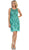 Sleeveless Illusion Soutache Embellished Cocktail Dress