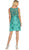 Sleeveless Illusion Soutache Embellished Cocktail Dress