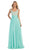 Dazzling Sleeveless Beaded and Laced Scoop Neck A-Line Evening Dress