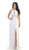Ruched Halter A-Line Evening Gown