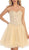 Strapless Laced Sweetheart A-Line Cocktail Dress