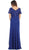 Lace Scalloped V-neck Sheath Evening Dress
