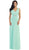 Sleeveless Ruched Panel A-Line Long Bridesmaid Dress