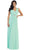 Sleeveless Ruched Panel A-Line Long Bridesmaid Dress