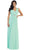May Queen - Sleeveless Ruched Panel A-Line Long Bridesmaid Dress