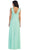 Sleeveless Ruched Panel A-Line Long Bridesmaid Dress