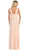 May Queen - Sleeveless Ruched Panel A-Line Long Bridesmaid Dress
