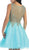 Sleeveless Ornate Lace Illusion Cocktail Dress