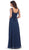 Laced-Up Illusion Neck A-Line Prom Dress