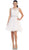 Illusion Jewel Appliqued A-Line Cocktail Dress