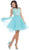 Illusion Jewel Appliqued A-Line Cocktail Dress