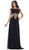 Gilded Lace Illusion Bateau A-line Evening Dress