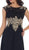 Gilded Lace Illusion Bateau A-line Evening Dress