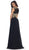 Gilded Lace Illusion Bateau A-line Evening Dress