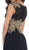 Gilded Lace Illusion Bateau A-line Evening Dress