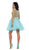 Rhinestone Embellished Metallic Cocktail Dress