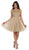 Rhinestone Embellished Metallic Cocktail Dress