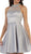 Bedazzled Illusion Halter A-line Prom Dress