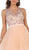 Multi-Colored Sheer Bateau A-line Cocktail Dress