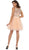 Multi-Colored Sheer Bateau A-line Cocktail Dress
