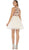 Multi-Colored Sheer Bateau A-line Cocktail Dress