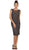 Bedazzled Illusion Bateau Sheath Mother of the Bride Dress