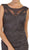 Bedazzled Illusion Bateau Sheath Mother of the Bride Dress