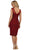 Bedazzled Illusion Bateau Sheath Mother of the Bride Dress