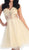 May Queen - Strapless Jeweled Cummerbund Cocktail Dress