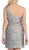 Rosette Accented Asymmetrical Sheath Cocktail Dress