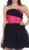 Strapless Pleated Straight-Across Cocktail Dress