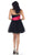 Strapless Pleated Straight-Across Cocktail Dress