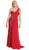 Chiffon Sashed Floral Lace Evening Dress