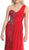 May Queen - Chiffon Sashed Floral Lace Evening Dress