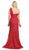 Chiffon Sashed Floral Lace Evening Dress