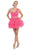One Shoulder Surplice Tiered Cocktail Dress