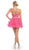 May Queen - One Shoulder Surplice Tiered Cocktail Dress