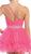 One Shoulder Surplice Tiered Cocktail Dress
