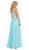 Floral Applique Chiffon Evening Dress