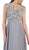 May Queen - Bejeweled Cap Sleeve Illusion Scoop Evening Dress