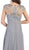 May Queen - Bejeweled Cap Sleeve Illusion Scoop Evening Dress