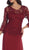 May Queen - Sheer Quarter Sleeve  Long Lace Evening Gown