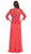 Sheer Quarter Sleeve  Long Lace Evening Gown