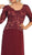 Lace Bodice Quarter Sleeve A-Line Evening Dress