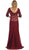 May Queen - MQ1114 Lace Bodice Quarter Sleeve A-Line Evening Dress
