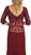 Lace Bodice Quarter Sleeve A-Line Evening Dress