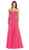 Illusion Paneled Strapless A-line Prom Dress